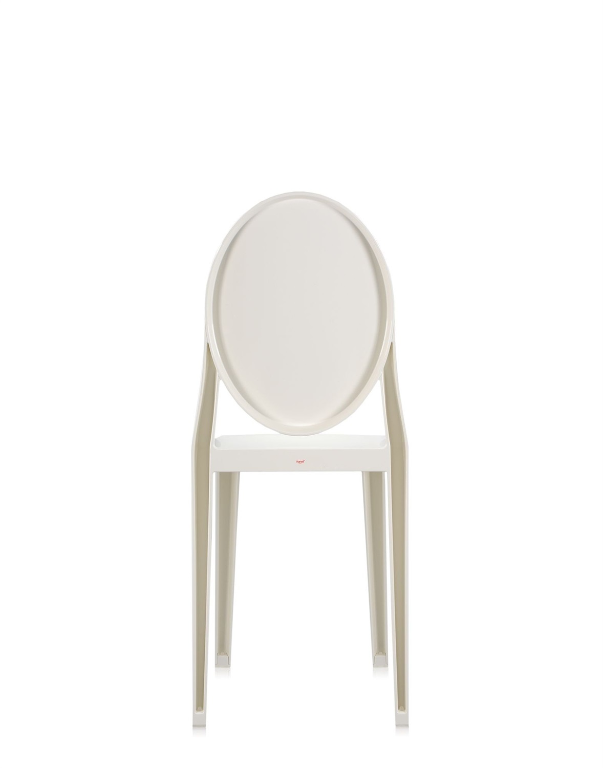 KARTELL Sedia Victoria Ghost - 4857-E5, Set da 2 Sedie, Bianco Lucido, Design Philippe Starck, Materiale Policarbonato, Impilabile, Indoor/Outdoor