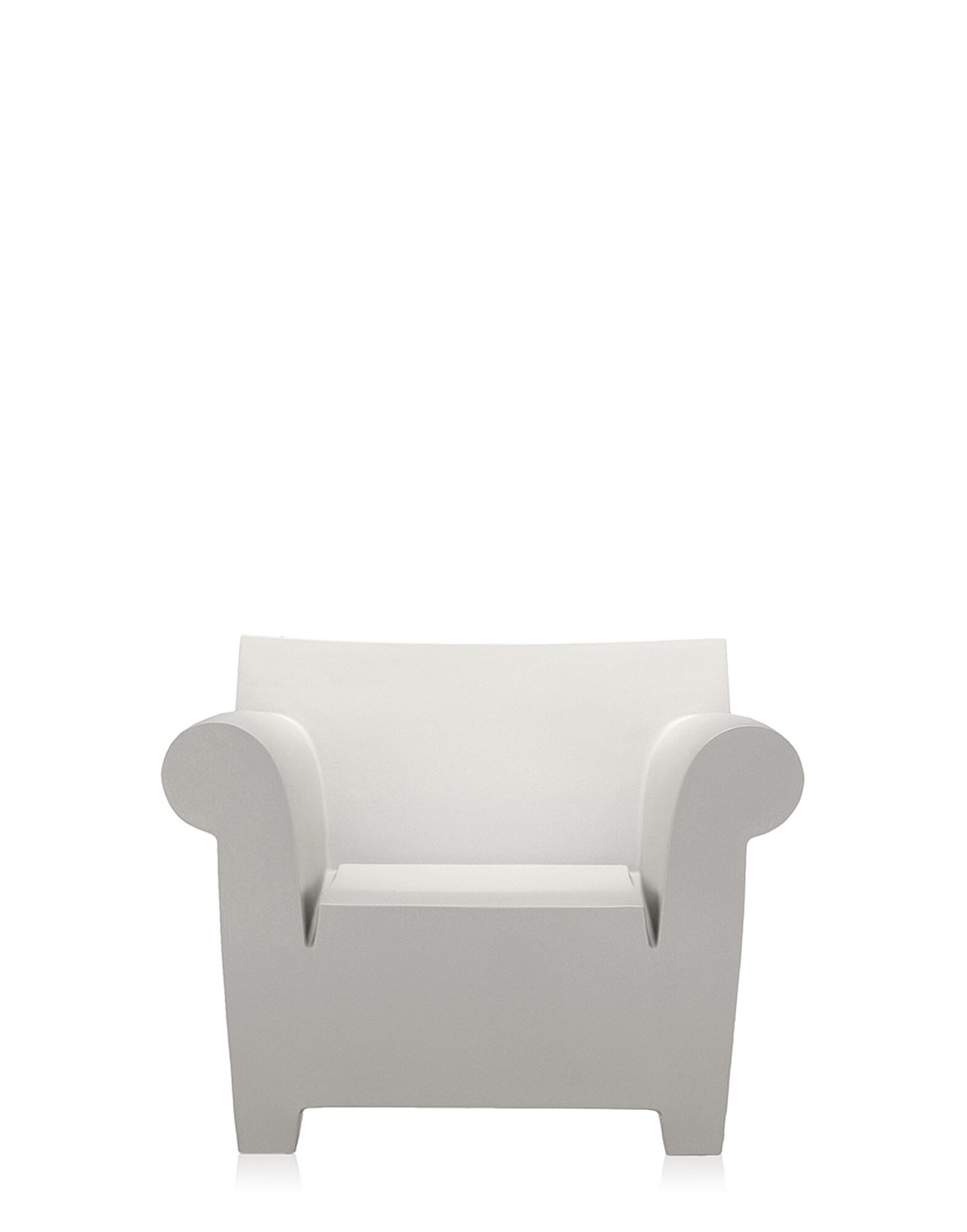 Kartell Poltrona Bubble Club - Polietilene Colorato in Massa - Bianco Zinco - Dimensioni 105x80x77 cm - Design Philippe Starck