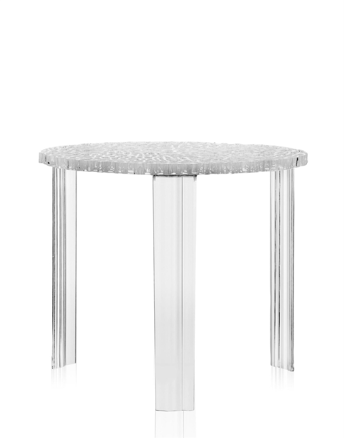 Kartell T-Table Tavolino Design Patricia Urquiola - PMMA Trasparente o Colorato - Ø 50 cm, H 44 cm
