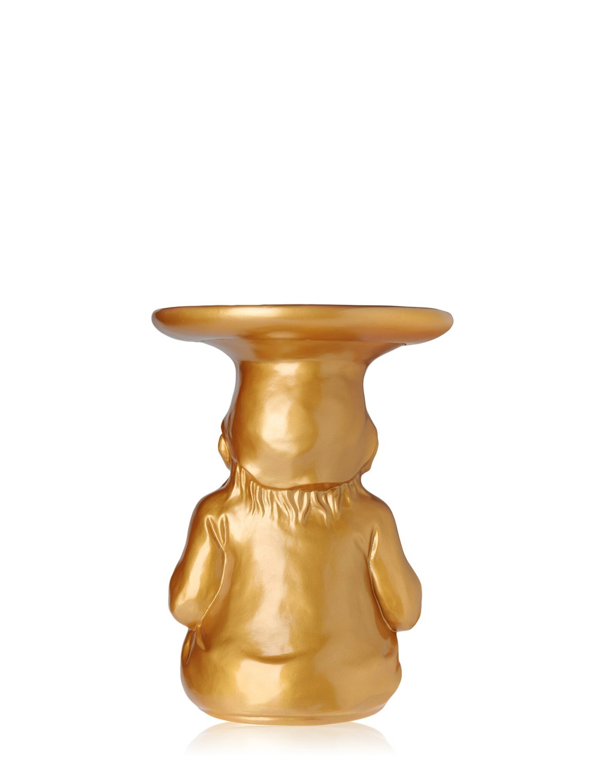 Kartell Napoleon Gnomi Sgabello-Tavolino in Oro - Design Philippe Starck, 40 x 44 cm, in Tecnopolimero