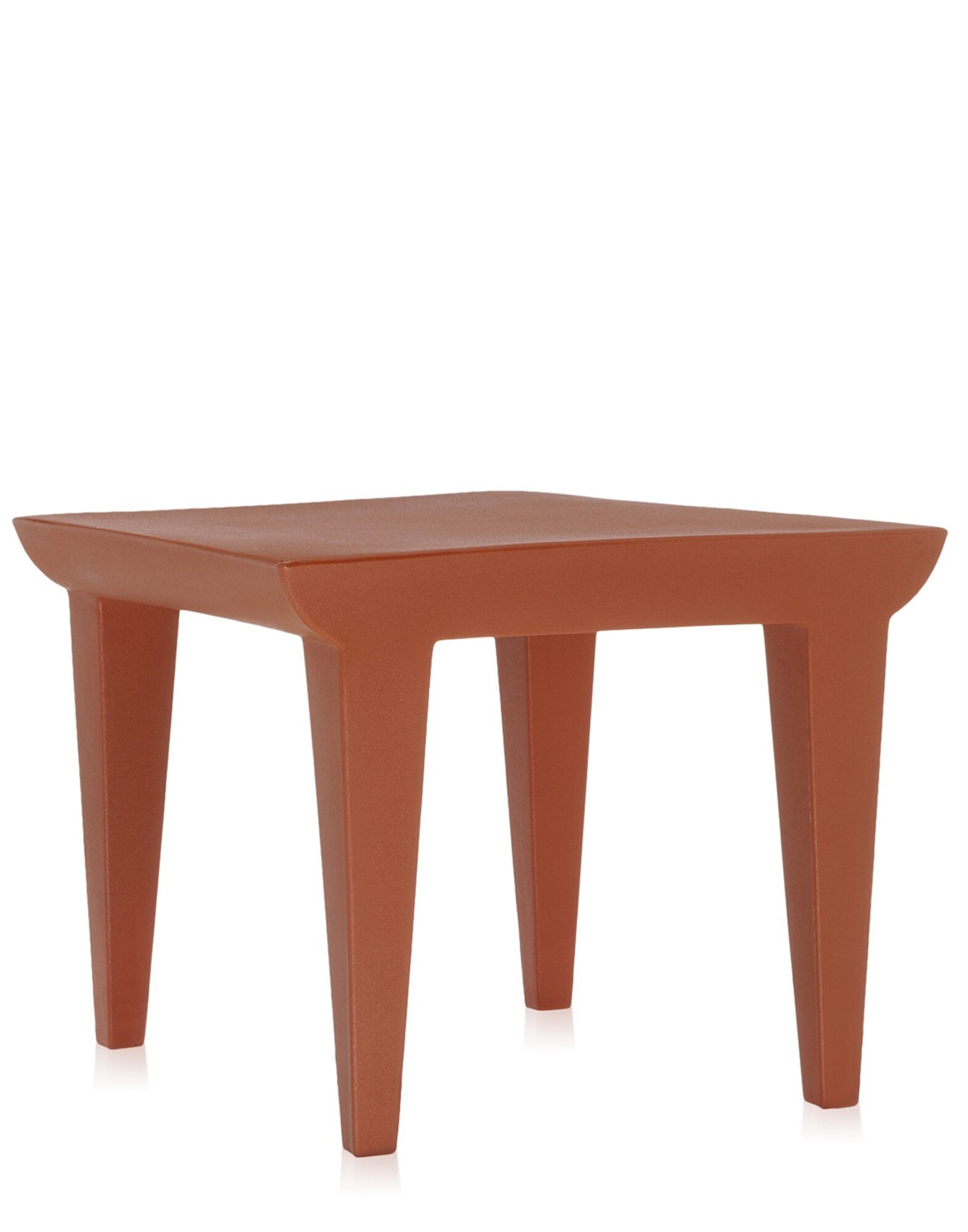 Kartell Tavolino Bubble Club in Polietilene Rosso - 51,5 x 51,5 x 41,5 cm, Design di Philippe Starck