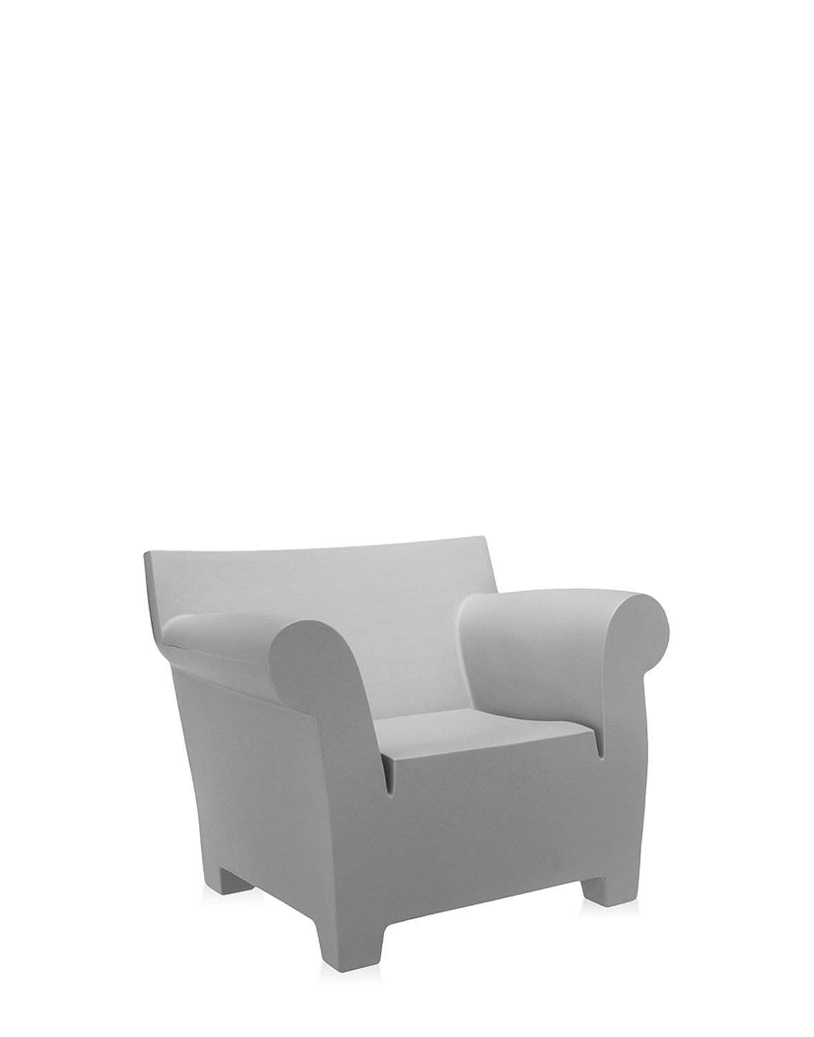 Kartell Poltrona Bubble Club - Grigio - Polietilene - Design Philippe Starck - 105x80x77 cm