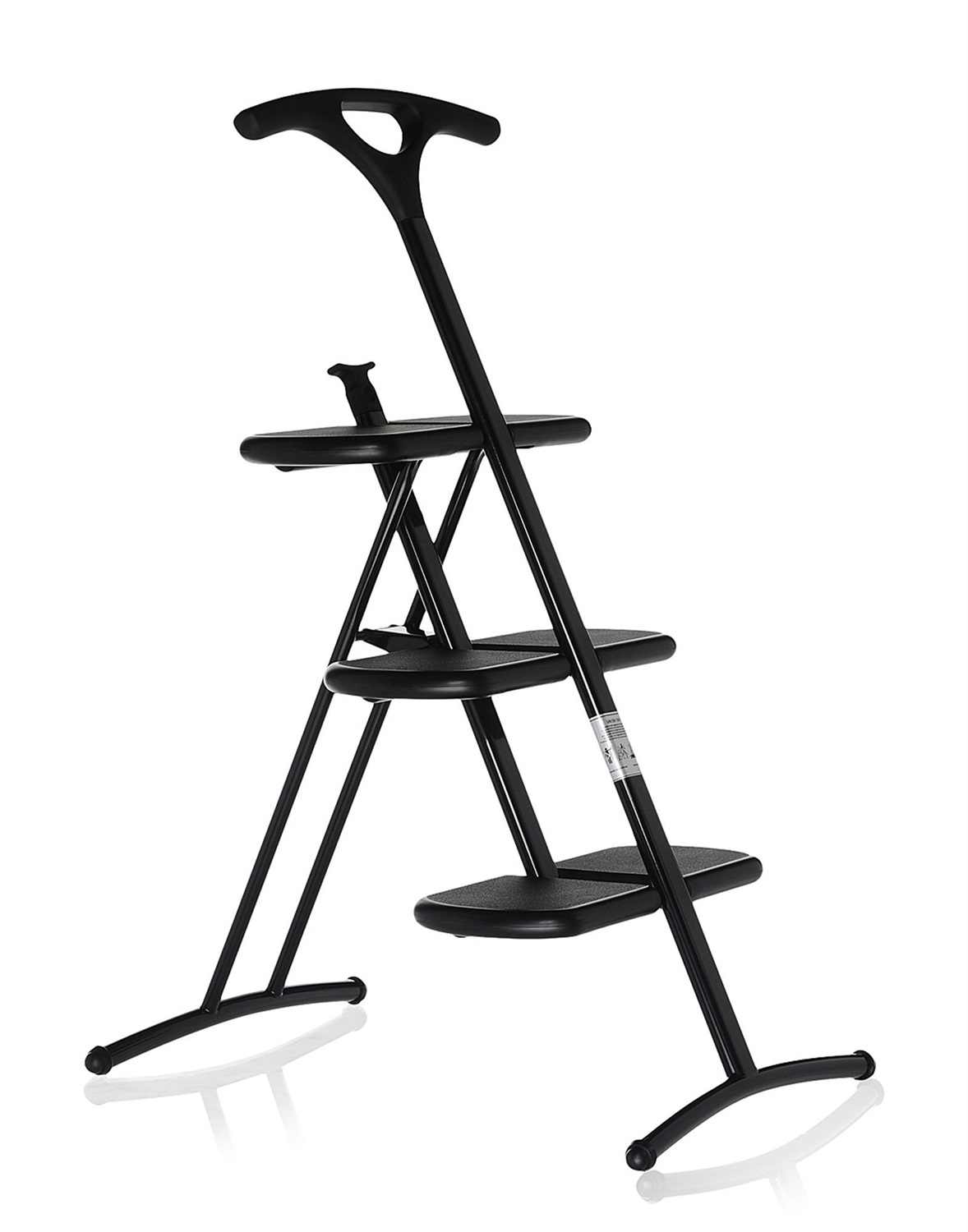 Kartell Tiramisu Scaletta Pieghevole a Tre Gradini, Grigio Scuro Metallizzato