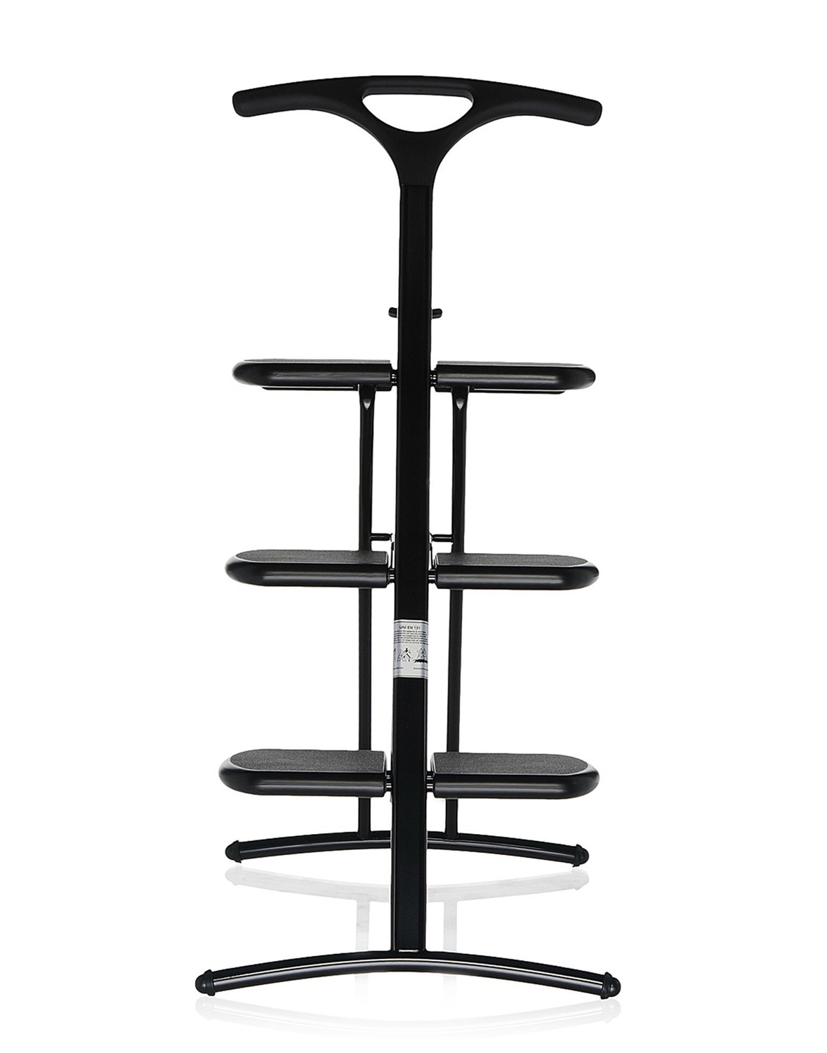 Kartell Tiramisu Scaletta Pieghevole a Tre Gradini, Grigio Scuro Metallizzato