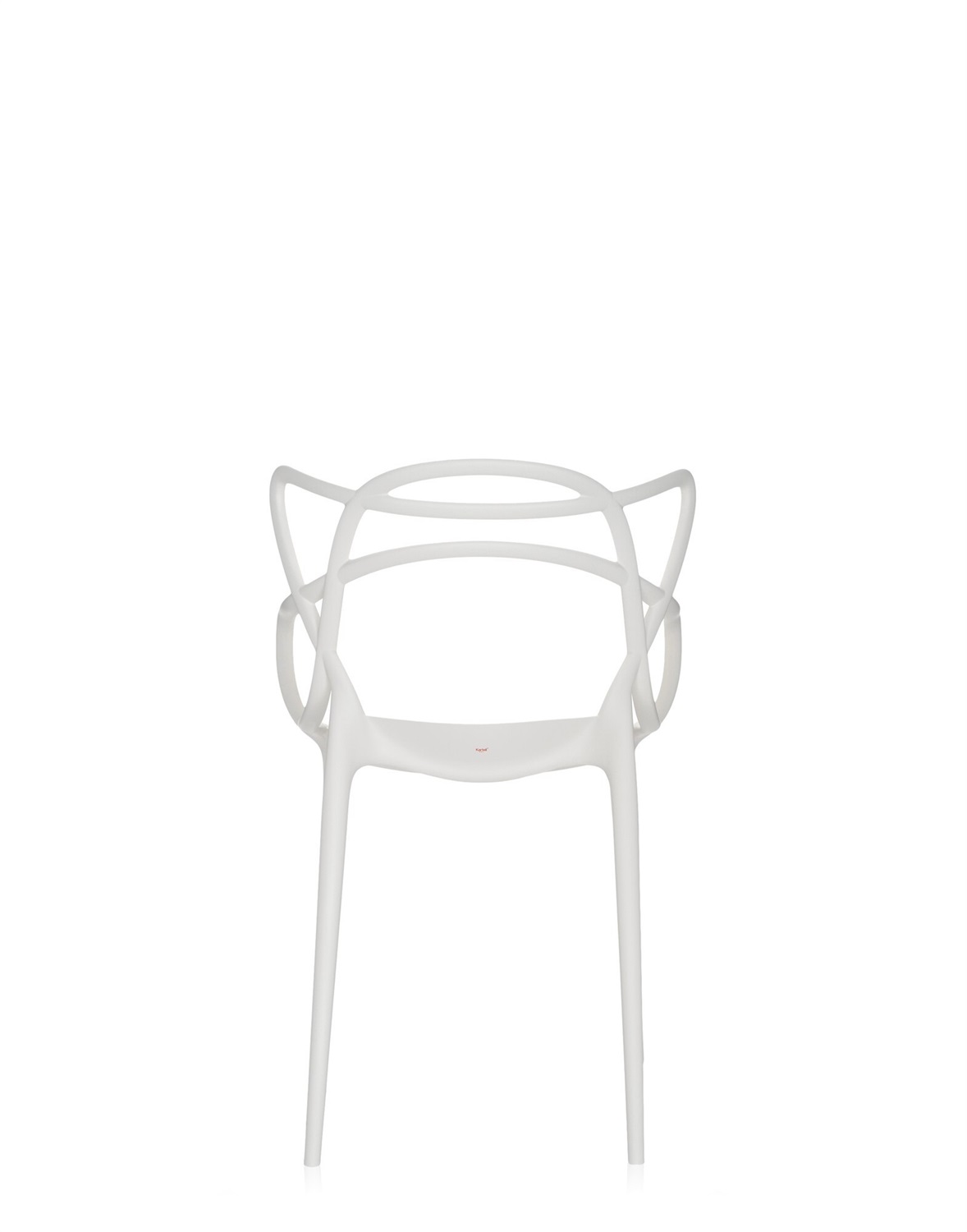 KARTELL Sedia Masters - Design Philippe Starck, Bianco, Impilabile, Materiale Riciclato, Altezza Seduta 46 cm
