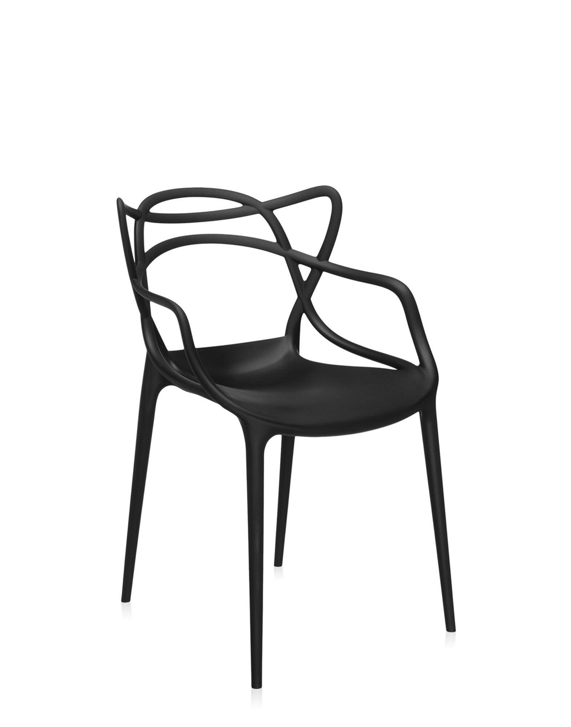 KARTELL Sedia Masters - Impilabile, Nero, Tecnopolimero Riciclato, Design Philippe Starck & Eugeni Quitllet