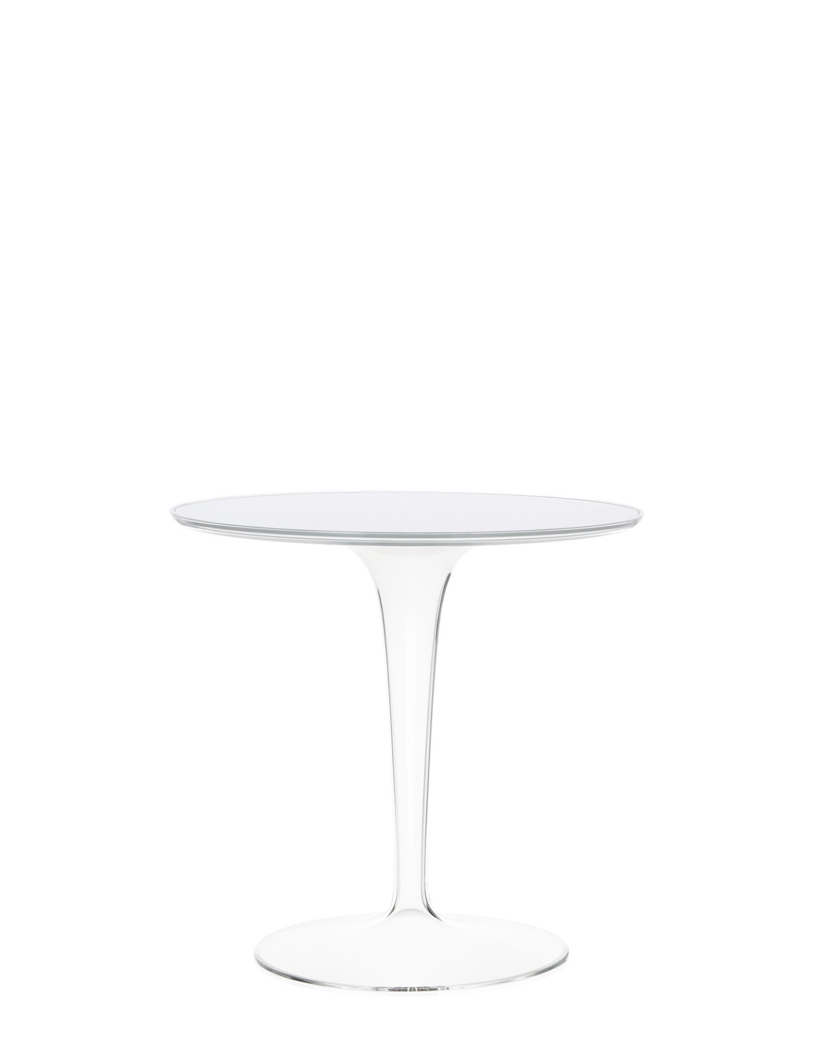 Kartell Tavolino d'appoggio Tip Top - Bianco - Ø 48 cm - Designer Philippe Starck con Eugeni Quitllet