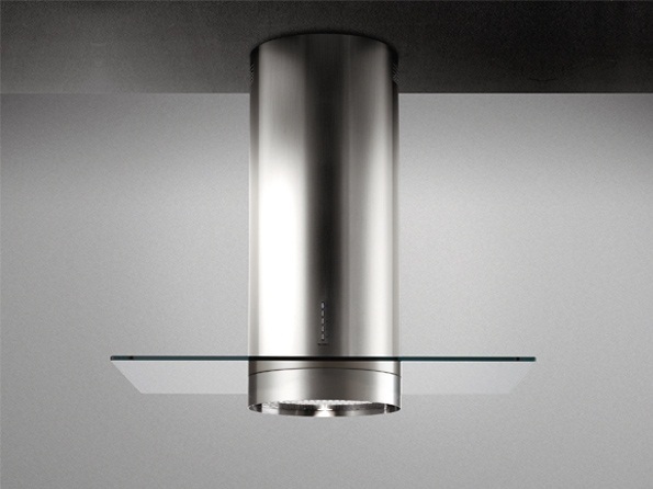 Falmec Polar Cappa Aspirante a Isola Cilindrica 35 cm in Acciaio Inox con Motore 800 m³/h e Illuminazione LED