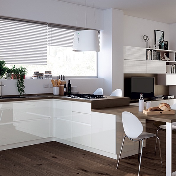 Falmec Mare E.ion Cappa Aspirante a Isola 66 cm Vetro Bianco con Sistema di Purificazione dell'Aria 450 m³/h