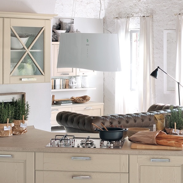 Falmec Mare E.ion Cappa Aspirante a Isola 66 cm Vetro Bianco con Sistema di Purificazione dell'Aria 450 m³/h