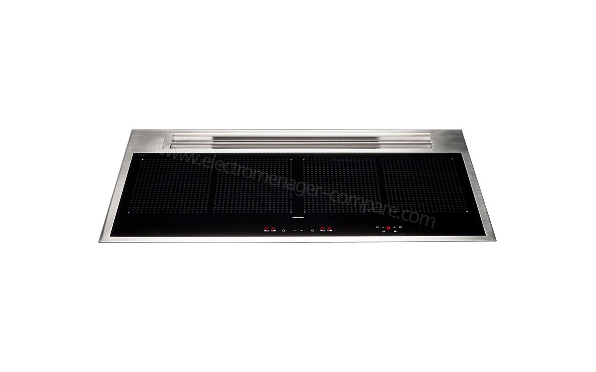 Falmec SINTESI3430 Piano Cottura a Induzione 4 Zone da 88 cm con Cappa Integrata - Colore Nero