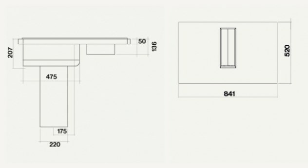 Falmec Quantum Piano Cottura a Induzione 84 cm con Aspirazione Integrata, 4 Fornelli, Vetroceramica Nero, Motore 600 m3/h