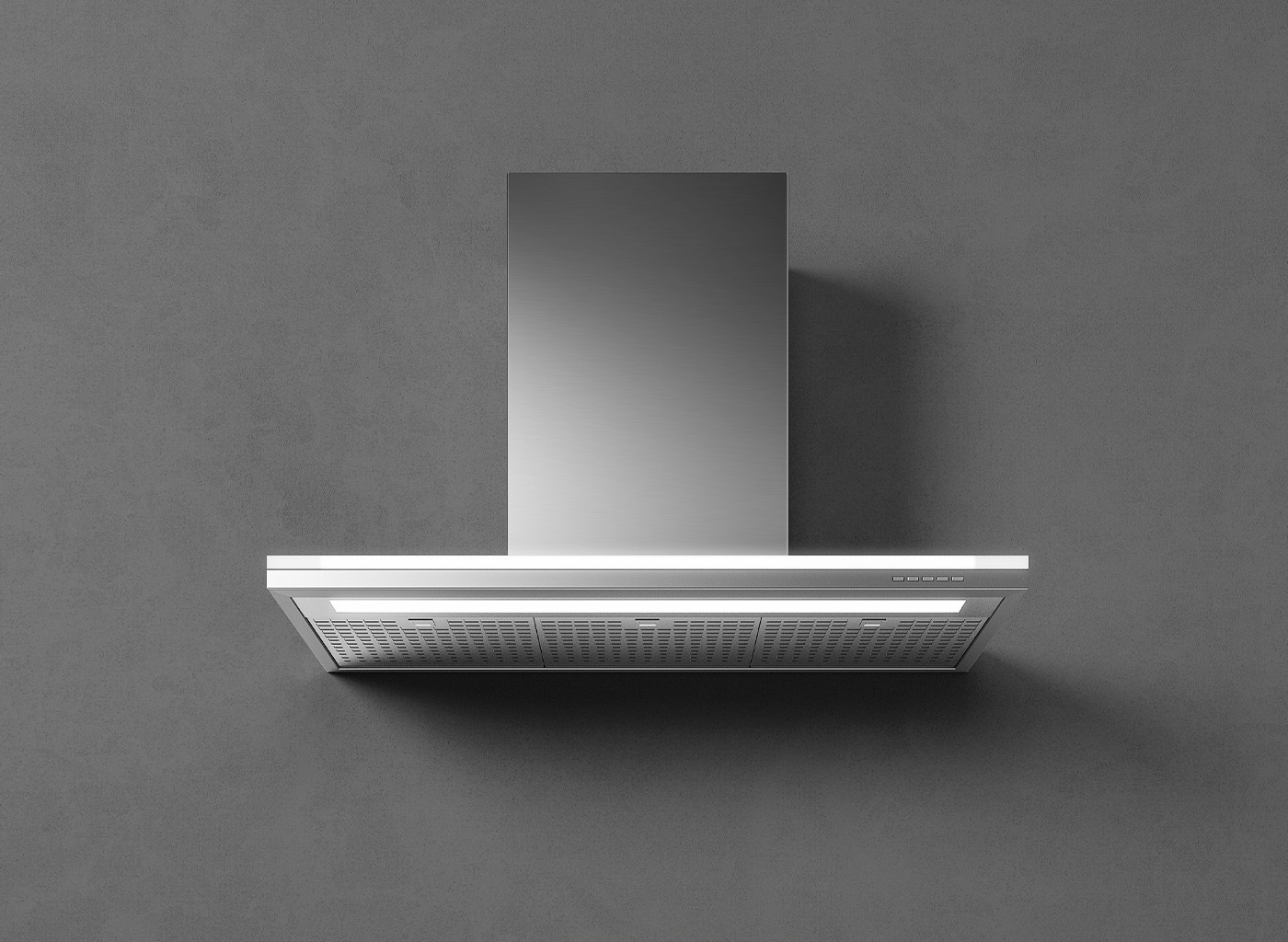 Falmec Lumen NRS Cappa Aspirante a Parete 90 cm Acciaio Inox 800 m³/h Classe A Silenziosa con Illuminazione LED