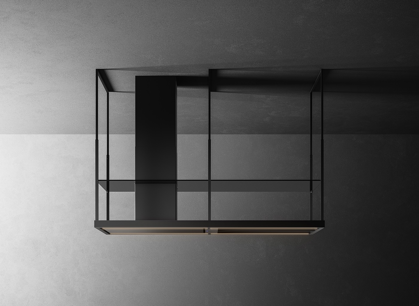 Falmec Europa 175 Black Cappa Aspirante a Isola Nero 800 m³/h Classe A, Filtro Antigrasso Metallico