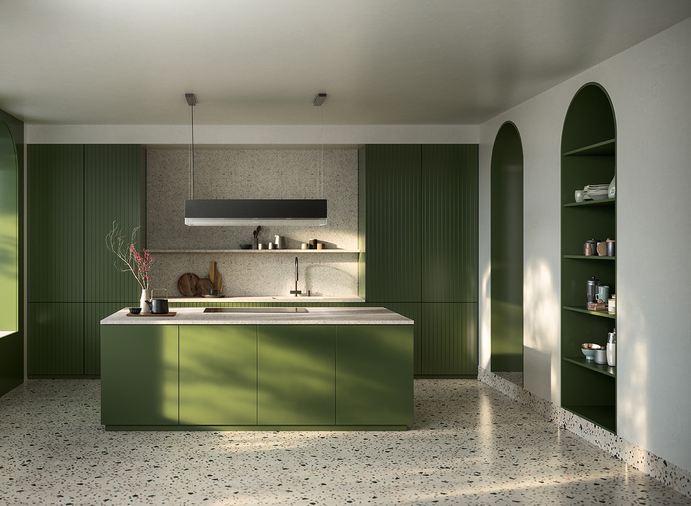 Falmec Vetra Cappa a Isola 120 cm Nero 600 m³/h Filtrante e Aspirante con Vetro Temperato