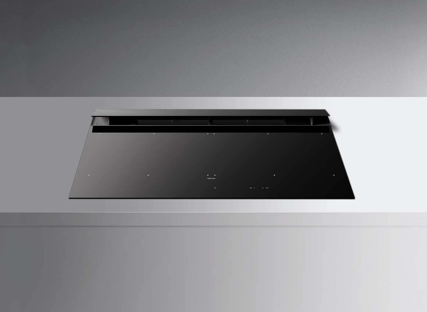 Falmec Brera Nero Da incasso 89 cm Piano cottura a induzione 4 Fornelli con cappa integrata in vetroceramica