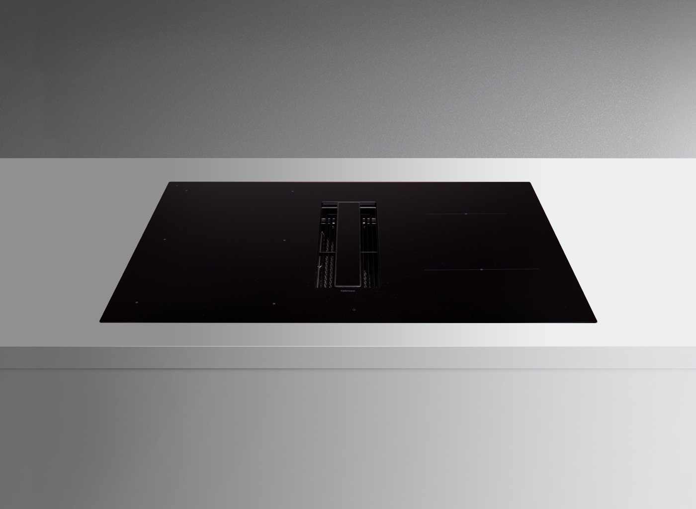 Falmec Zero 76 Piano Cottura a Induzione con Cappa Integrata 600 m3/h in Vetroceramica Nero