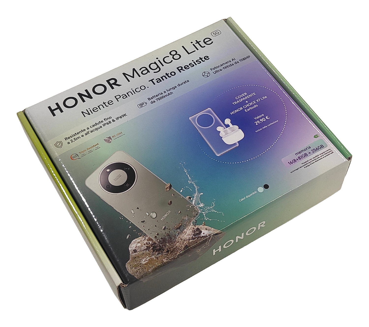 Honor Magic8 Lite 5G - Smartphone 6.79'' con 8 GB RAM, 256 GB, Fotocamera 108 MP, Batteria 7500 mAh