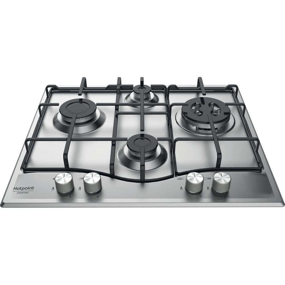 Hotpoint Ariston PCN 642 T/IX/HA Piano Cottura a Gas 60 cm da Incasso 4 Fuochi Inox con Bruciatore Tripla Corona