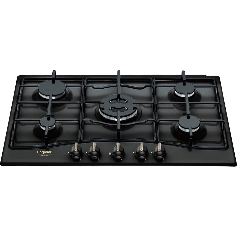 Hotpoint Piano Cottura a Gas PCN 750 T (AN) R/HA - 5 Fuochi, Tripla Corona, Griglie Smaltate, Antracite