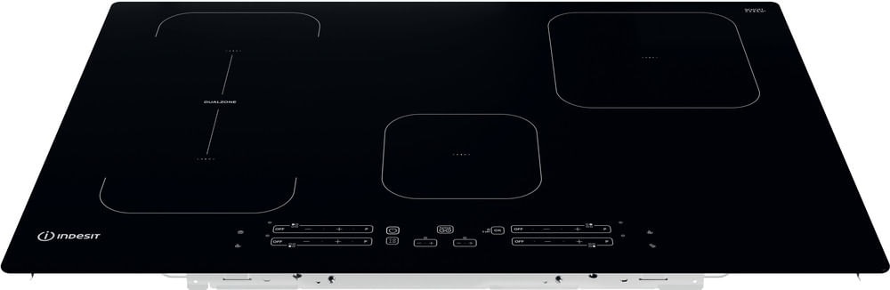 Indesit IB 21B77 NE Piano Cottura a Induzione 77 cm, 4 Zone, Vetroceramica Nero, Da Incasso