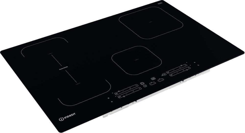 Indesit IB 21B77 NE Piano Cottura a Induzione 77 cm, 4 Zone, Vetroceramica Nero, Da Incasso
