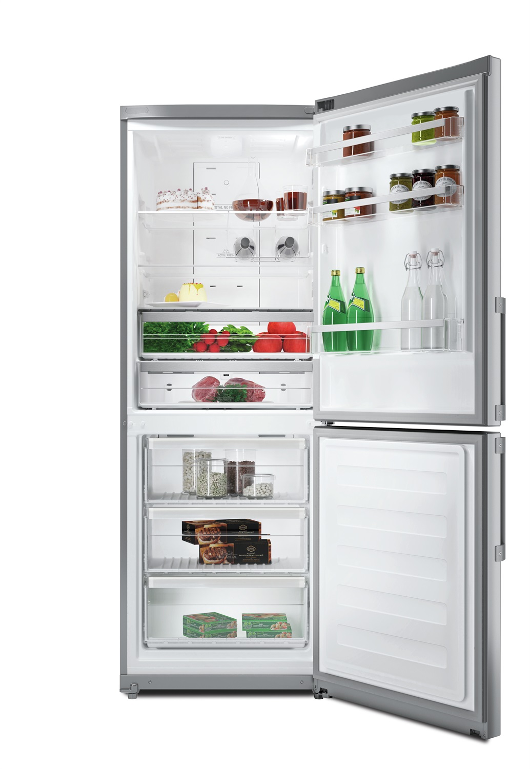 Hotpoint Frigorifero con Congelatore Libera Installazione 462L Classe D Acciaio Inossidabile