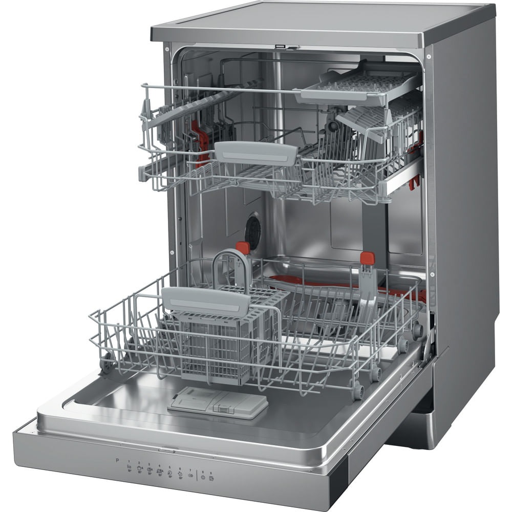 Hotpoint Ariston HFC 3C26 CW X Lavastoviglie Libera Installazione 14 Coperti Inox Classe Energetica E (A ) con Motore Inverter e 6 Programmi