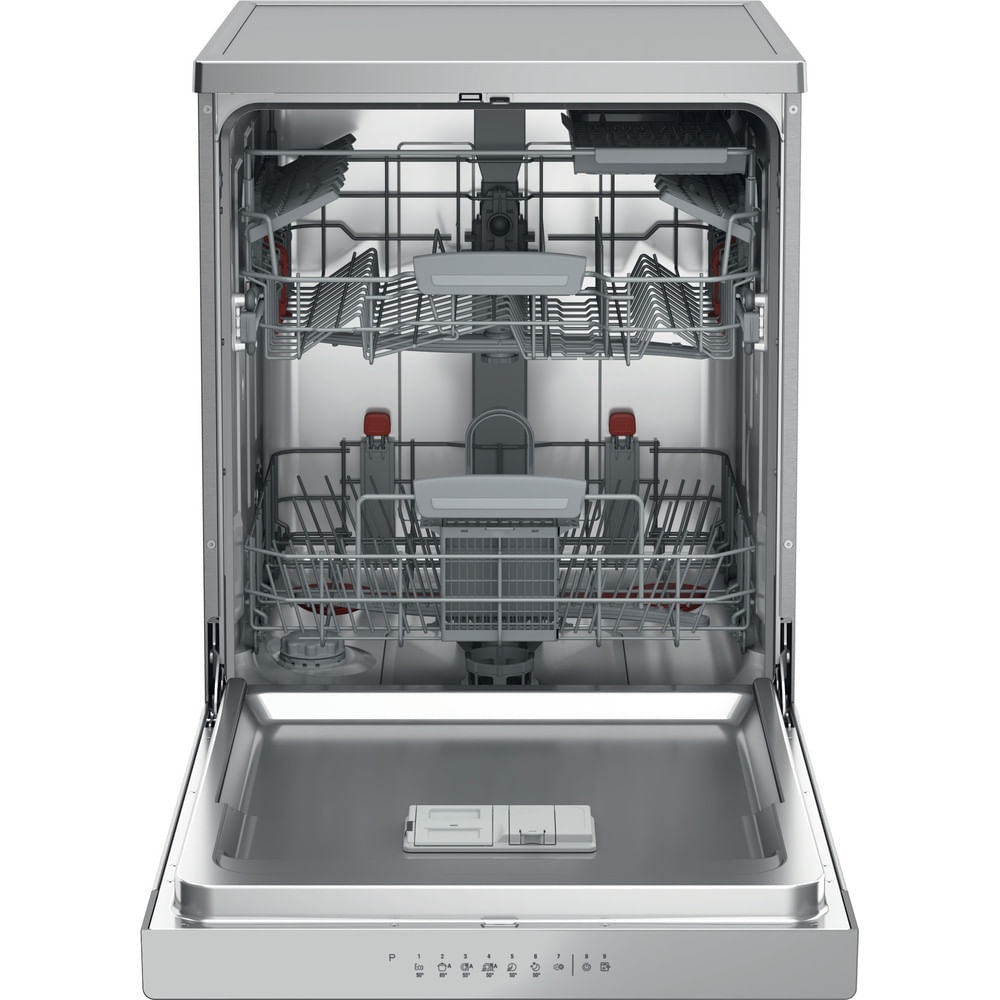 Hotpoint Ariston HFC 3C26 CW X Lavastoviglie Libera Installazione 14 Coperti Inox Classe Energetica E (A ) con Motore Inverter e 6 Programmi