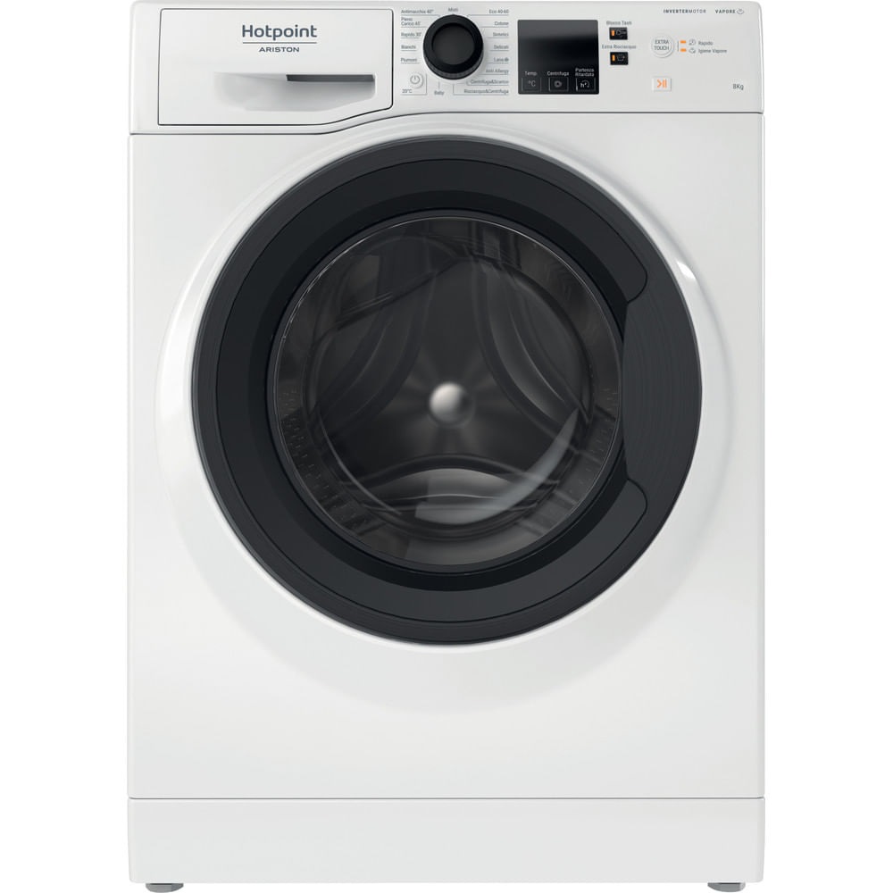 Hotpoint Ariston Active 40 Lavatrice a libera installazione NF86WK IT - Caricamento frontale, 8 kg, Classe A, Centrifuga 1400 giri/min, Silenziosità 76 dB