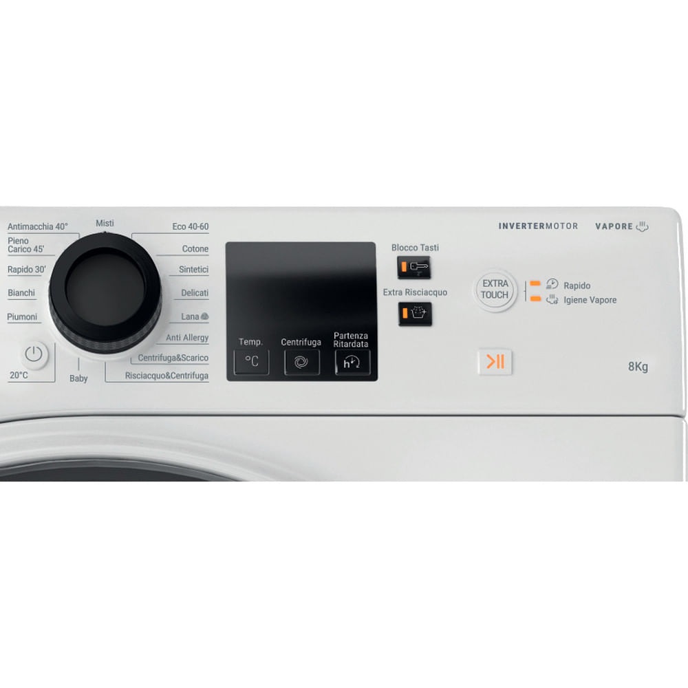 Hotpoint Ariston Active 40 Lavatrice a libera installazione NF86WK IT - Caricamento frontale, 8 kg, Classe A, Centrifuga 1400 giri/min, Silenziosità 76 dB