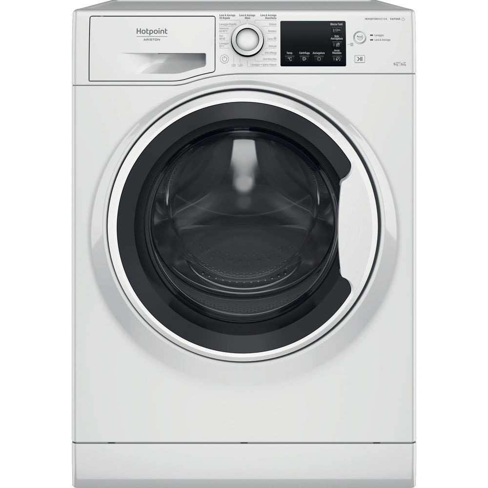 Hotpoint Ariston Lavasciuga a Libera Installazione NDBR 984469 WA IT - Capacità 9kg Lavaggio e 6kg Asciugatura, 1400 Giri/min, Bianco