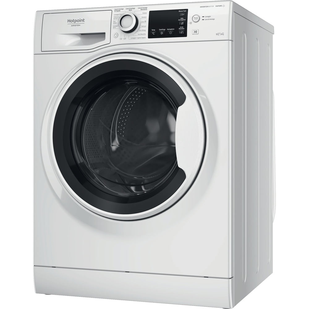 Hotpoint Ariston Lavasciuga a Libera Installazione NDBR 984469 WA IT - Capacità 9kg Lavaggio e 6kg Asciugatura, 1400 Giri/min, Bianco