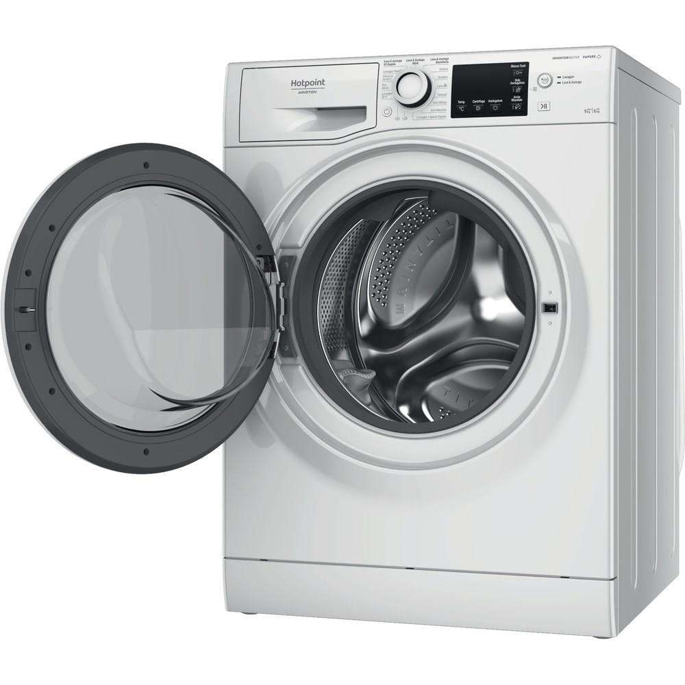 Hotpoint Ariston Lavasciuga a Libera Installazione NDBR 984469 WA IT - Capacità 9kg Lavaggio e 6kg Asciugatura, 1400 Giri/min, Bianco