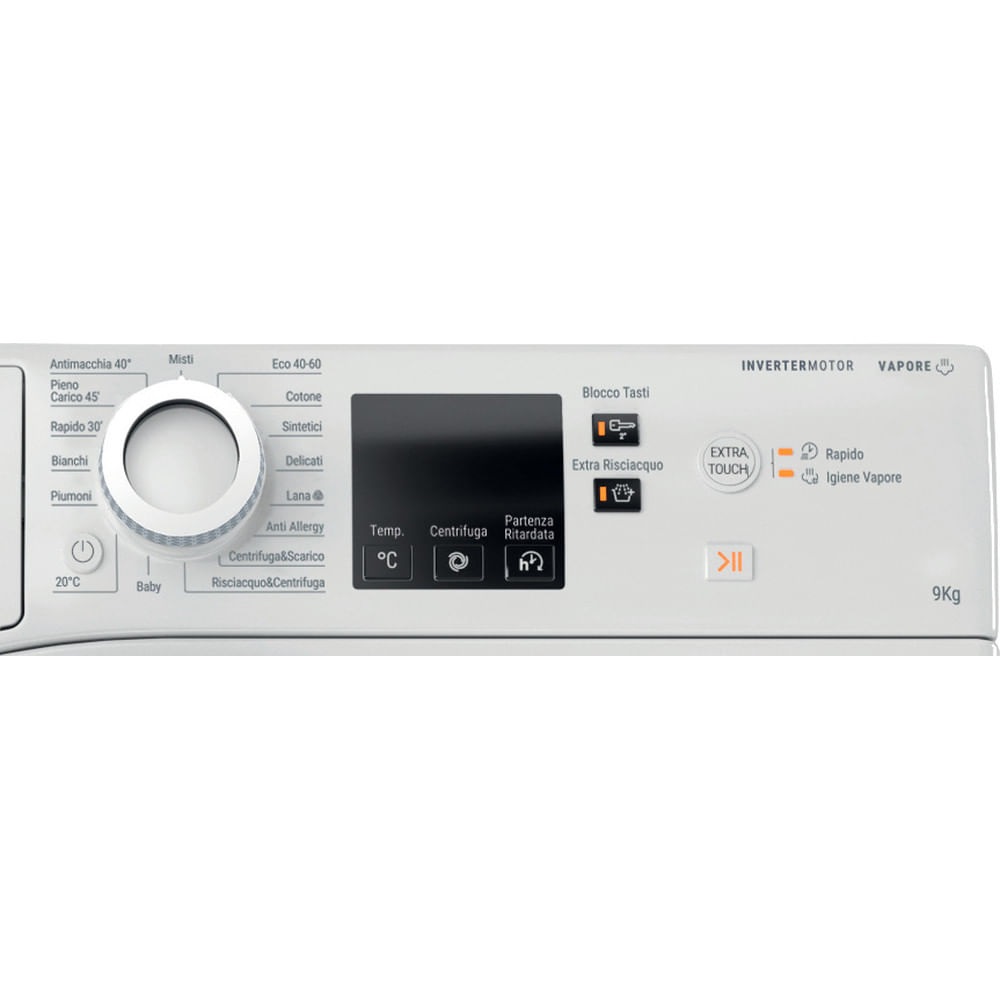 Hotpoint Ariston Lavatrice 9 Kg Classe A Caricamento Frontale 1400 giri/min Bianco con Funzione Vapore e Tecnologia Inverter - NF97WK IT