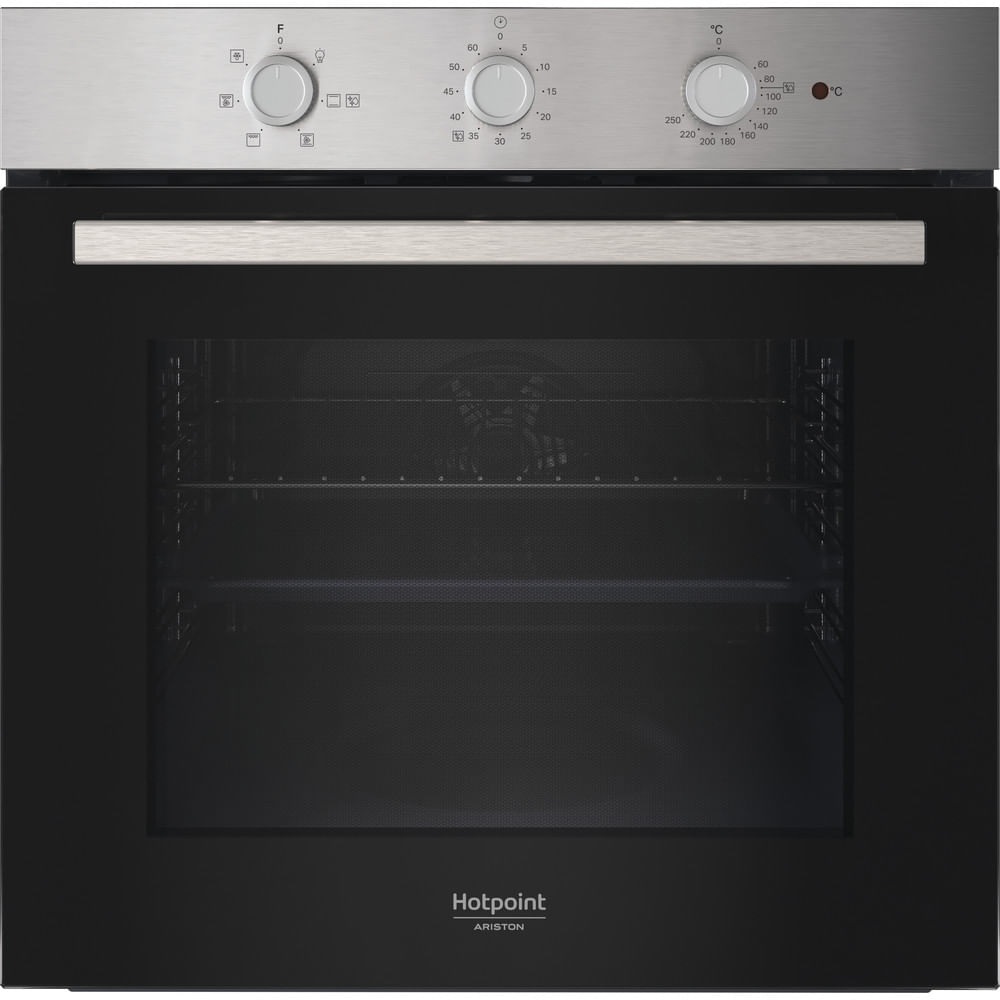 Hotpoint Ariston Forno da Incasso Elettrico HAO 235H X - 71 Litri, Ventilato, Multifunzione, Idrolitico, Nero e Acciaio Inox