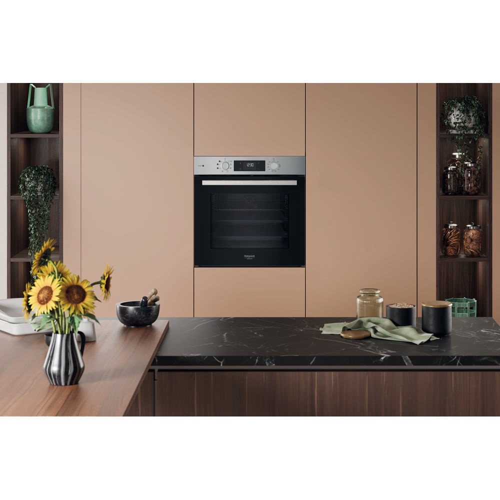 Hotpoint Ariston HAO 255HS X Forno Elettrico da Incasso Multifunzione Inox 71 Litri Classe A con ActiveSteam e Idrolisi