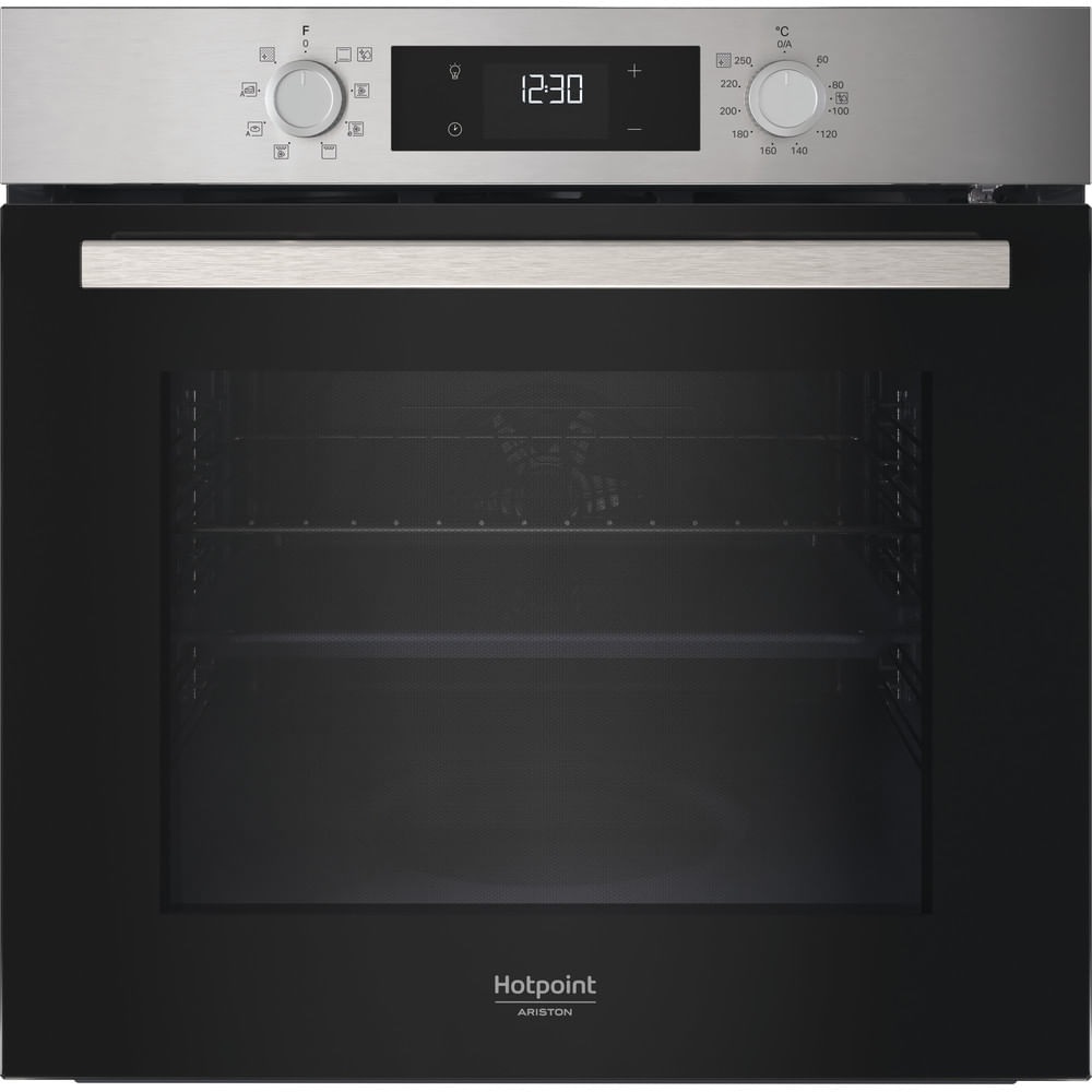 Hotpoint Ariston HAO 275P X Forno Elettrico da Incasso 71L A Ventilato, Idrolitico e Pirolitico - Nero e Acciaio Inox
