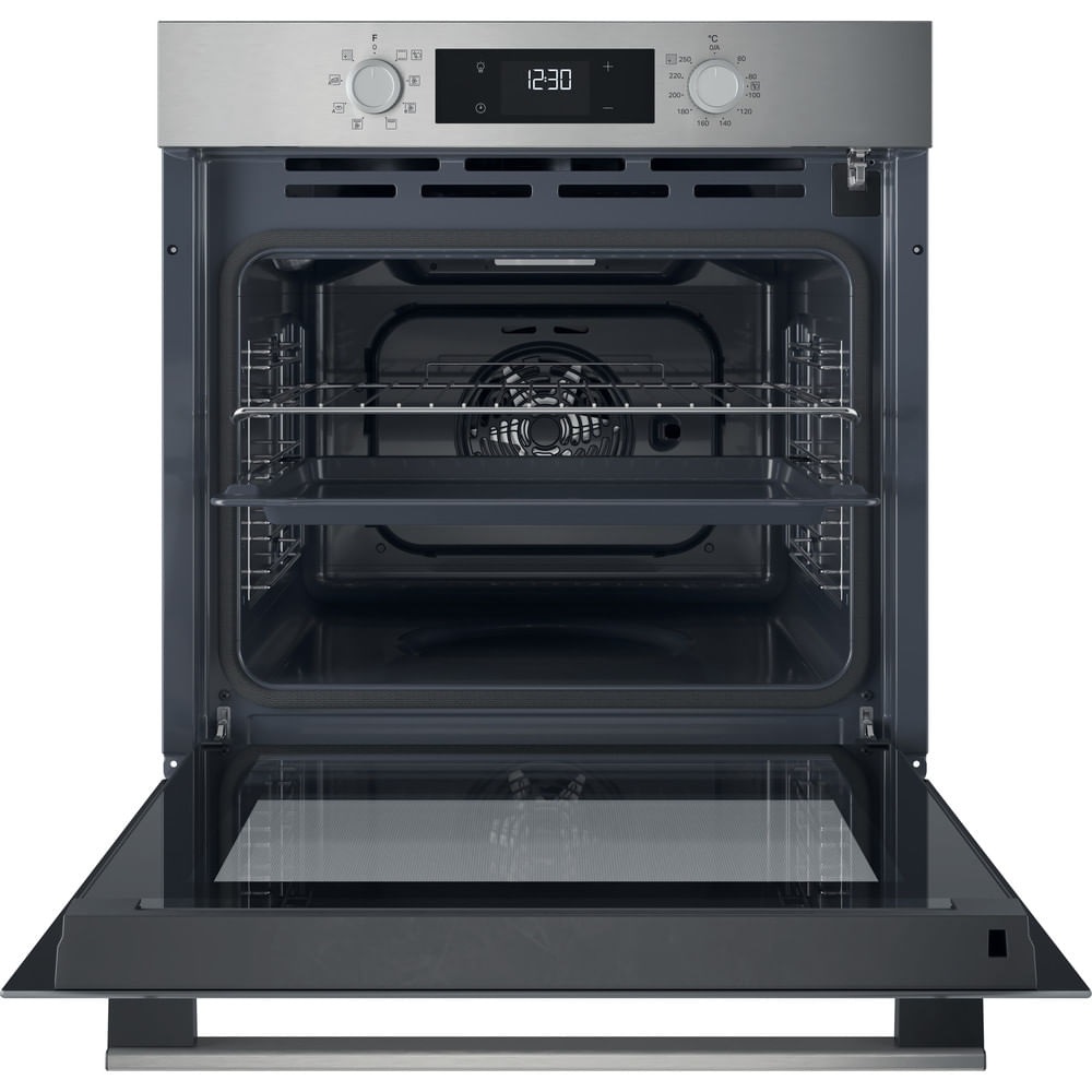 Hotpoint Ariston HAO 275P X Forno Elettrico da Incasso 71L A Ventilato, Idrolitico e Pirolitico - Nero e Acciaio Inox