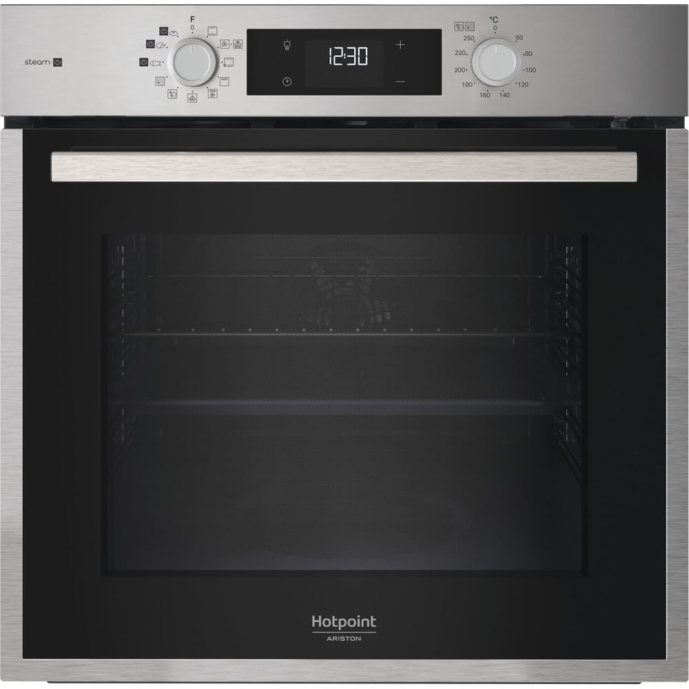 Hotpoint Ariston Forno Elettrico da Incasso HAO 854PS X - 71 Litri, Classe A , Multifunzione, Ventilato, Cottura a Vapore, Pulizia Pirolitica