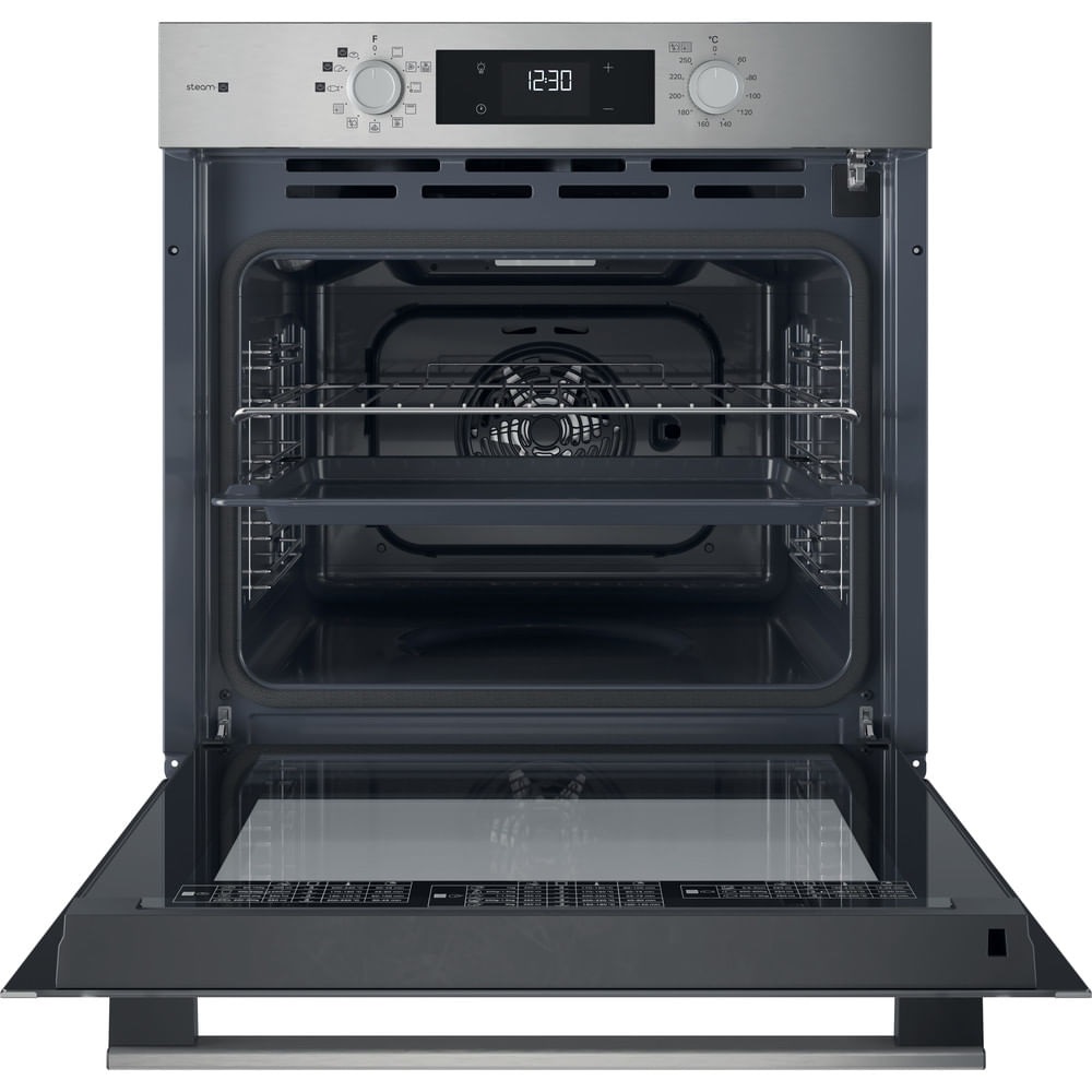 Hotpoint Ariston Forno Elettrico da Incasso HAO 854PS X - 71 Litri, Classe A , Multifunzione, Ventilato, Cottura a Vapore, Pulizia Pirolitica