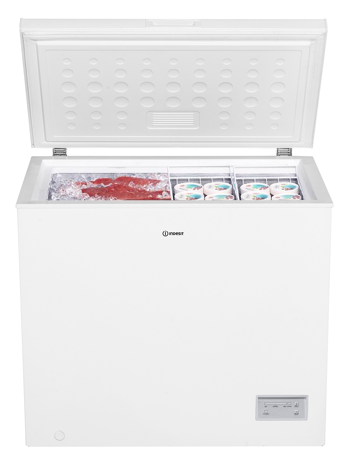 Indesit INCF 1984 E Congelatore a Pozzetto Orizzontale 198 Litri, Congelamento 12 kg/24h, Classe E, Bianco, 40 dB, 90 cm x 85 cm