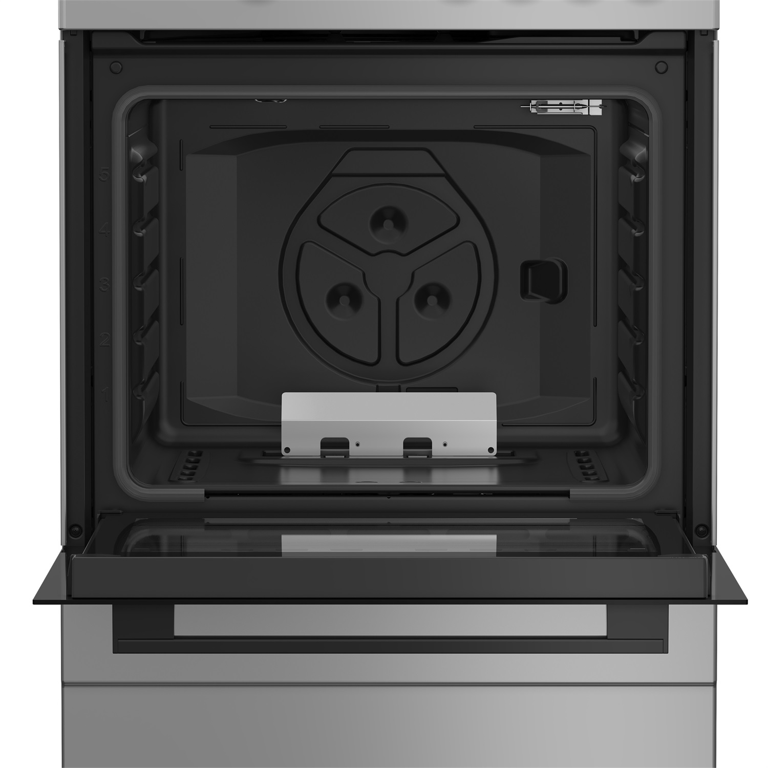 Indesit I6GGKMS Cucina a Gas 60cm, 4 Fuochi, Forno 64L, A , Acciaio Inox con Funzioni Click&Clean e Steam&Clean