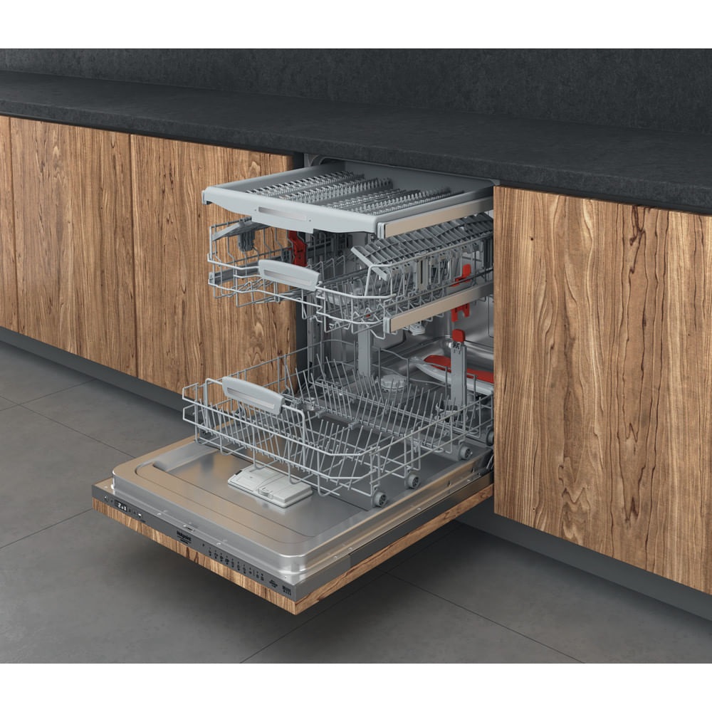 Hotpoint Ariston Lavastoviglie da Incasso HA6IA14BN7A0 - 14 Coperti, Classe A, A Scomparsa Totale, 60 cm, Acciaio Inox