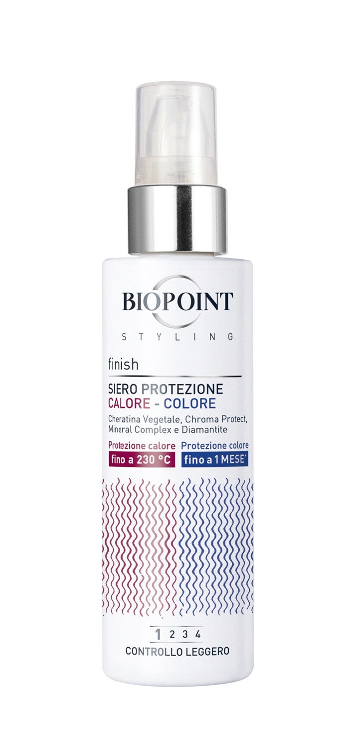 Biopoint Styling Siero Protezione Calore e Colore 200 ml - Protezione fino a 230 °C e preserva il colore fino a 1 mese