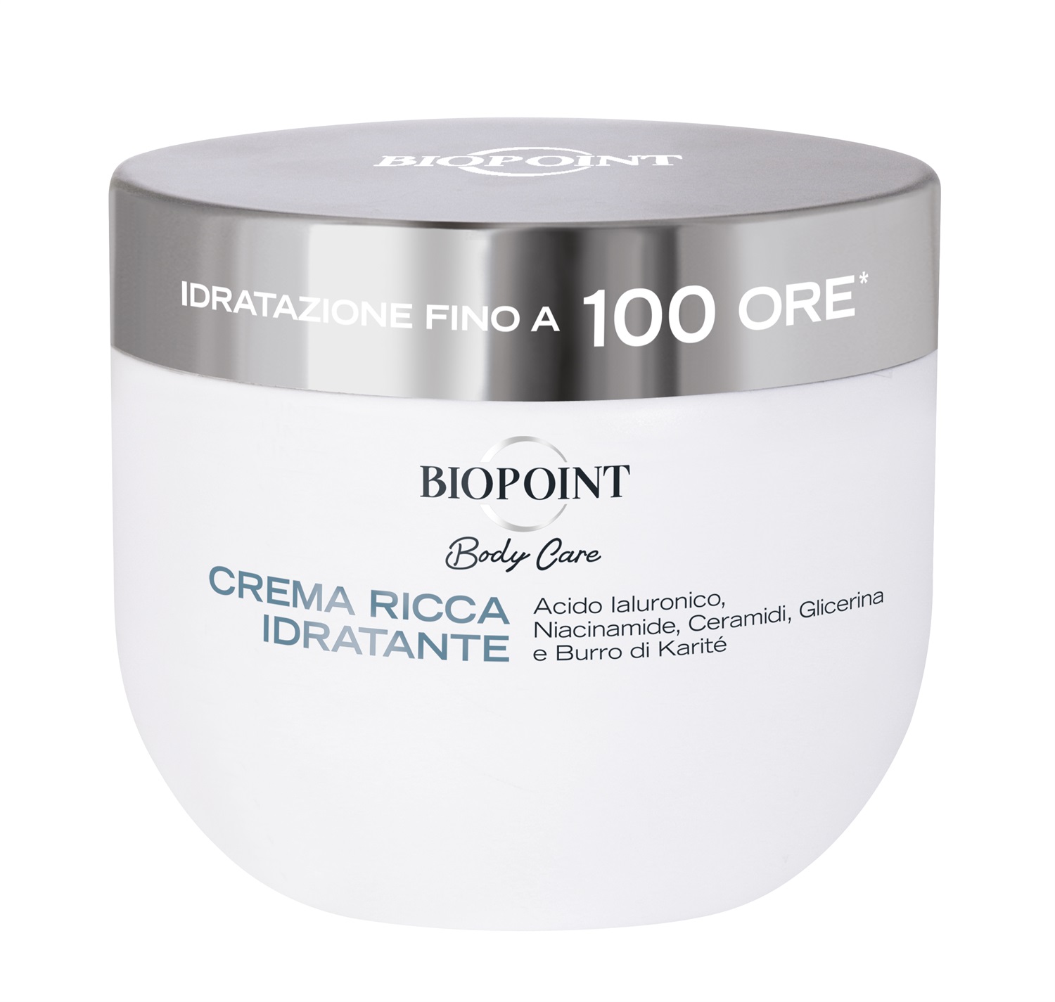 Biopoint Crema Corpo Ricca Idratante 400 ml - Azione Idratante fino a 100 Ore, Rafforza e Riequilibra la Barriera Cutanea