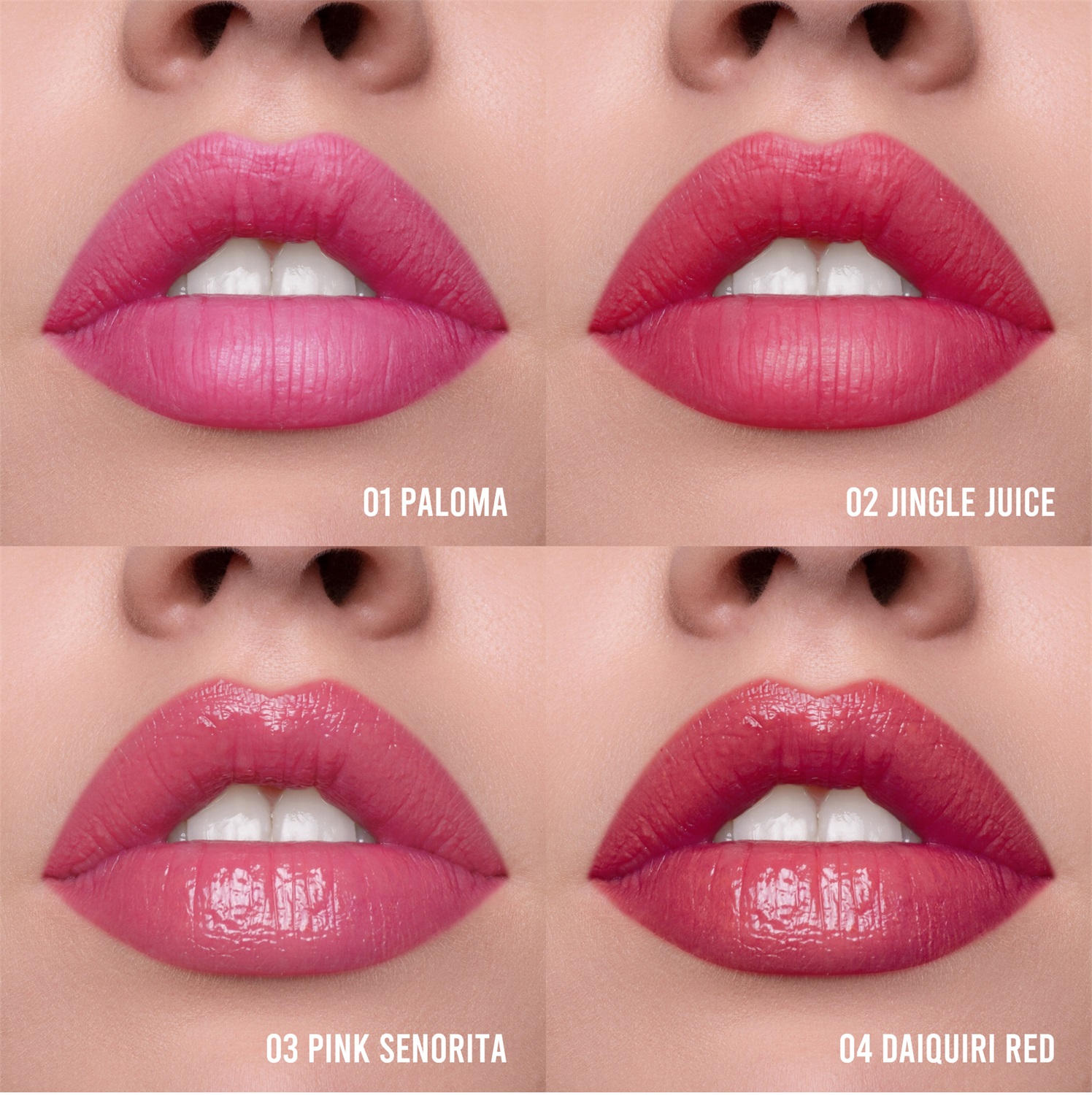 Mulac Cosmetics Lip Sin 01 Paloma - Tinta Labbra Opaca Fucsia Intenso, Vegan, 4 ml