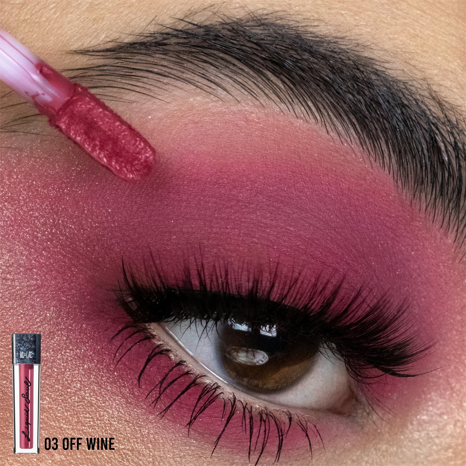 Mulac Cosmetics Liquid Soul Pigmento Liquido Multiuso 03 Off Wine - 4 ml, Texture Opaca e Sfumabile per Occhi, Viso e Labbra