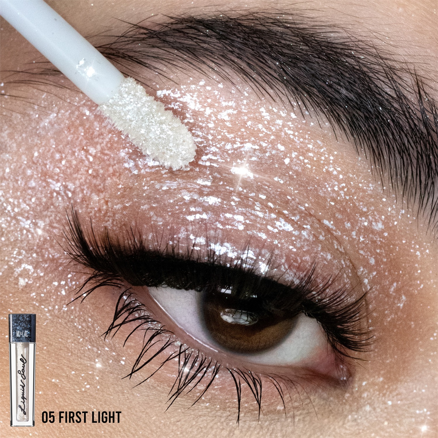 Mulac Liquid Soul Pigmento Liquido Occhi Viso Labbra 05 First Light - Texture Opaca e Glitter, Vegan e Cruelty Free