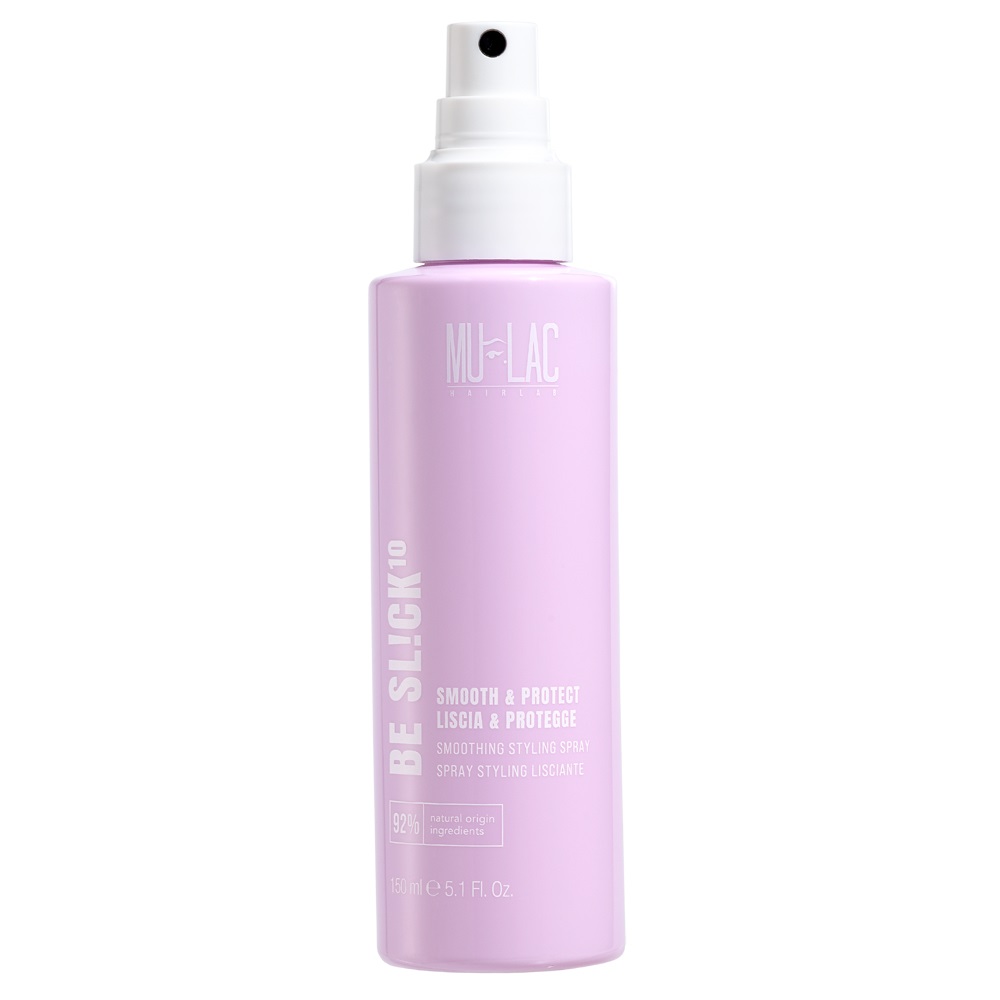 MULAC Be Sl!ck10 Spray Styling Lisciante Senza Risciacquo 150ml - Protezione Termica e Finish Extra Liscio